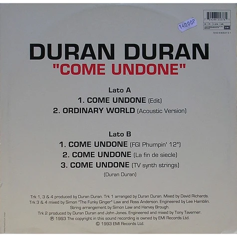 Duran Duran - Come Undone