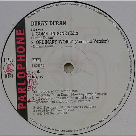 Duran Duran - Come Undone