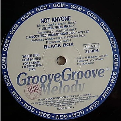 Black Box - Not Anyone