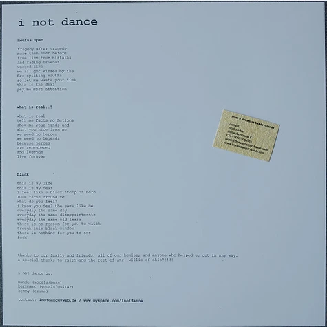 Mr. Willis Of Ohio, I Not Dance - I Not Dance / Mr Willis Of Ohio