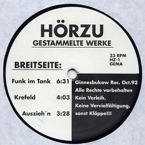 Hörzu - Gestammelte Werke