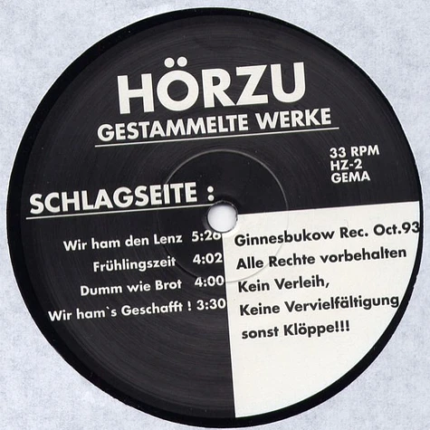 Hörzu - Gestammelte Werke