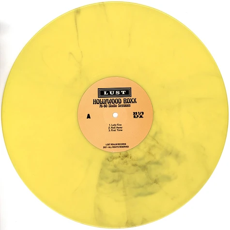 Lust - Hollywood Roxx - 76-80 Studio Sessions Yellow Vinyl Edition