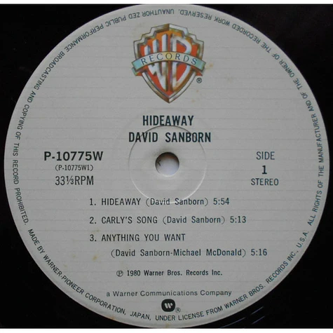 David Sanborn - Hideaway