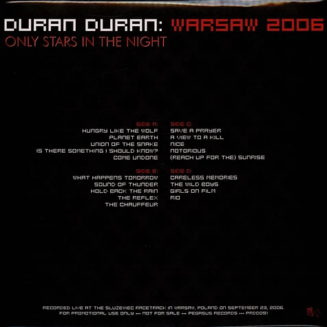 Duran Duran - Only Stars In The Night Warsaw 2006