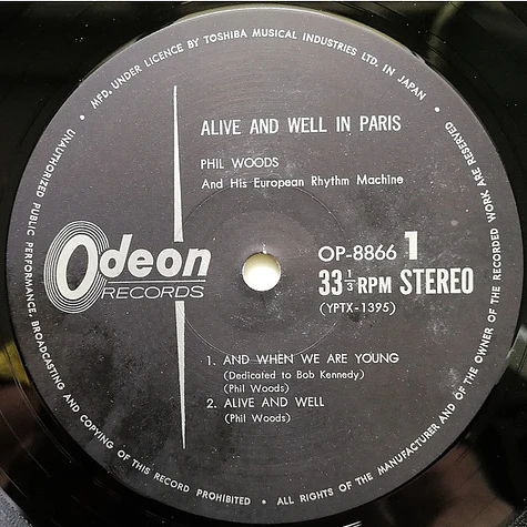 Phil Woods And His European Rhythm Machine - Alive And Well In Paris