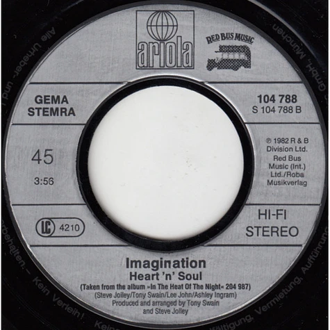 Imagination - In The Heat Of The Night / Heart 'N Soul