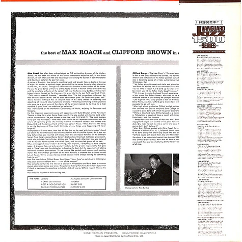 Clifford Brown And Max Roach - The Best Of Max Roach And Clifford Brown In Concert!