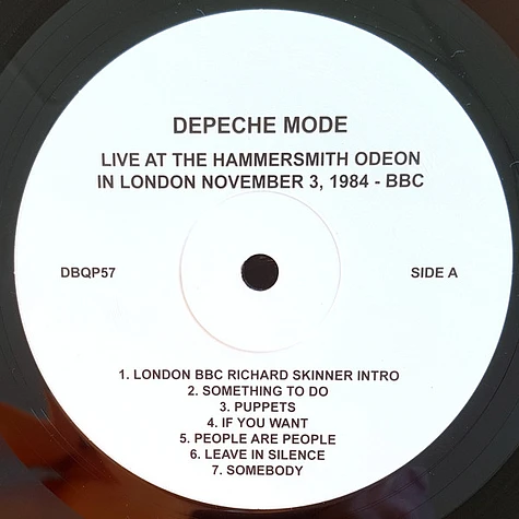 Depeche Mode - Live (Hammersmith Odeon London November 3, 1984)