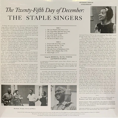 The Staple Singers - The Twenty-Fifth Day Of December