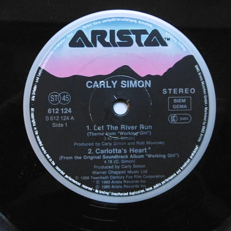 Carly Simon - Let The River Run (Theme From Working Girl)