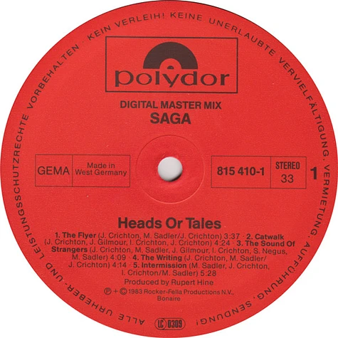 Saga - Heads Or Tales