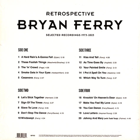 Bryan Ferry - Retrospective:Selected Recordings 1973-2023