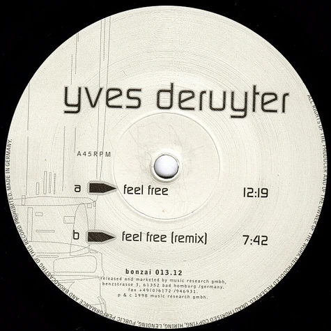 Yves Deruyter - Feel Free