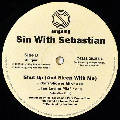 Sin With Sebastian - Shut Up (And Sleep With Me)