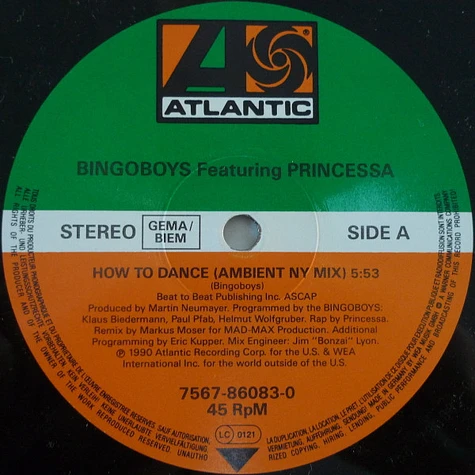 Bingoboys Featuring Princessa - How To Dance