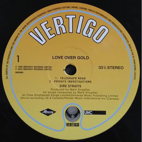 Dire Straits - Love Over Gold