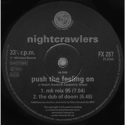 Nightcrawlers - Push The Feeling On (New MK Mixes For '95)