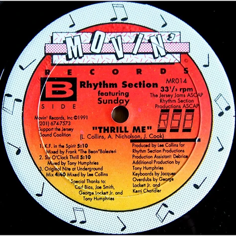 Rhythm Section Featuring Sunday - Thrill Me