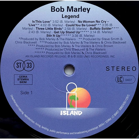 Bob Marley & The Wailers - Legend