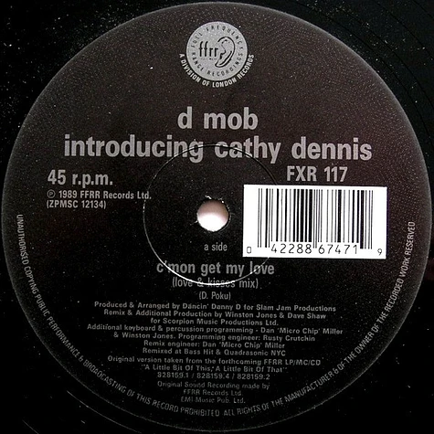 D Mob Introducing Cathy Dennis - C'Mon And Get My Love (Remix)