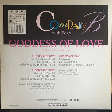 Company B With Foxy - Goddess Of Love