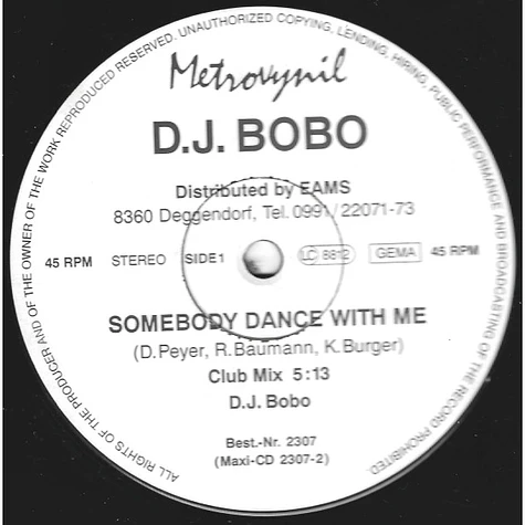 DJ BoBo - Somebody Dance With Me