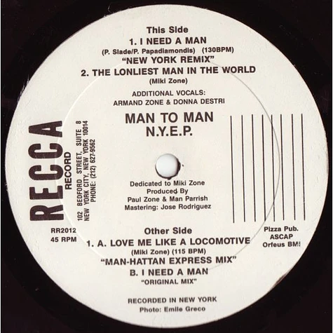 Man 2 Man - N.Y.E.P.