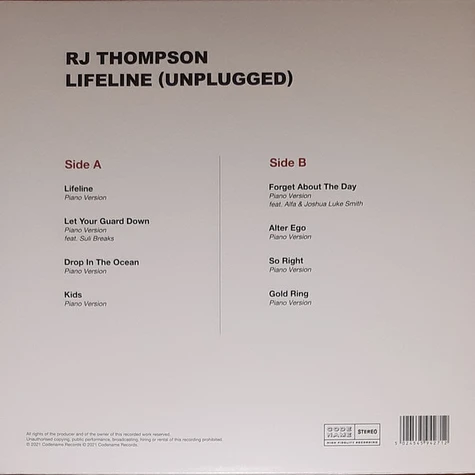 RJ Thompson - Lifeline (unplugged)