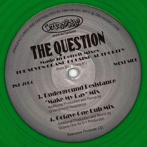 The Seven Grand Housing Authority - The Question (Made In Detroit Mixes) Clear Green Vinyl Edtion