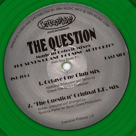 The Seven Grand Housing Authority - The Question (Made In Detroit Mixes) Clear Green Vinyl Edtion