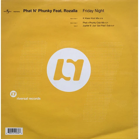 Phat 'N' Phunky Feat. Rozalla - Friday Night