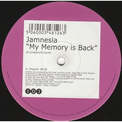 Jamnesia - My Memory Is Back