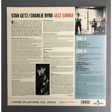 Stan Getz / Charlie Byrd - Jazz Samba