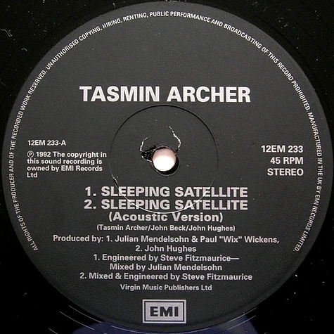 Tasmin Archer - Sleeping Satellite