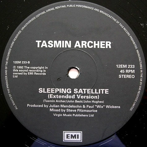 Tasmin Archer - Sleeping Satellite