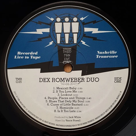 Dex Romweber Duo - Live At Third Man