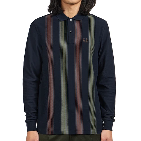 Fred Perry - Ombre Stripe Long Sleeve Polo Shirt