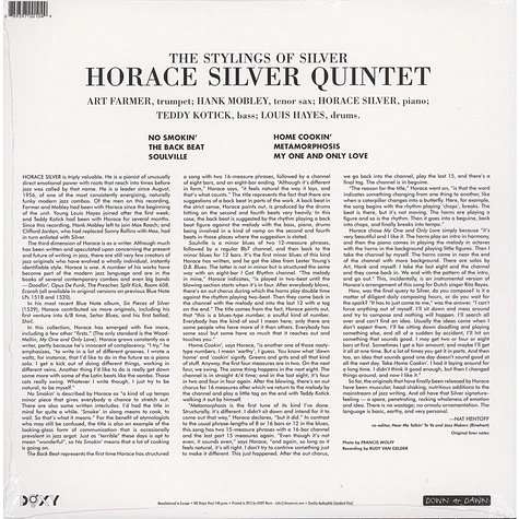 The Horace Silver Quintet - The Stylings Of Silver