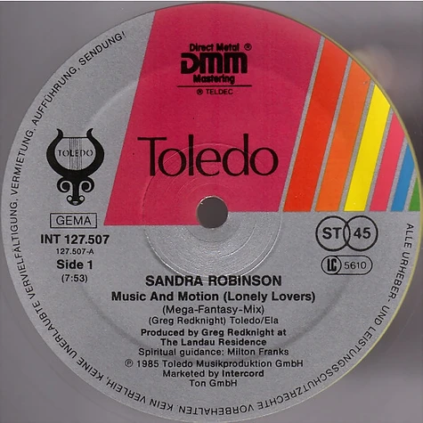 Sandra Robinson - Music And Motion (Lonely Lovers) (Mega-Fantasy-Mix)