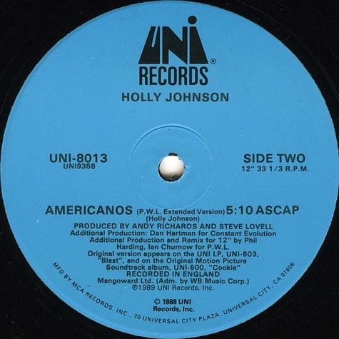 Holly Johnson - Americanos (Extended Version)