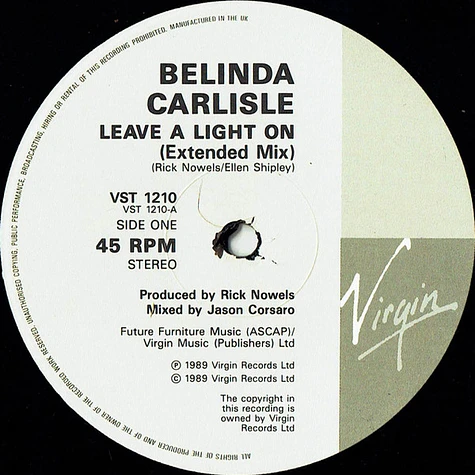 Belinda Carlisle - Leave A Light On