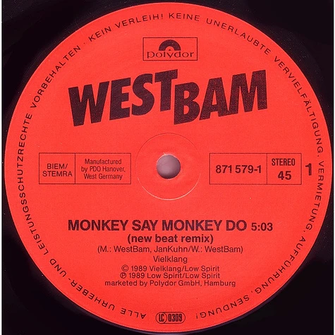 WestBam - Monkey Say Monkey Do (Remix)