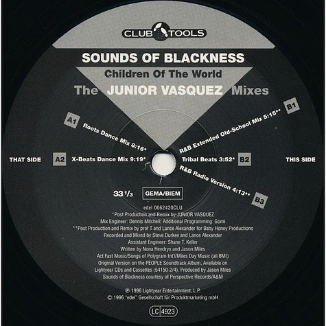 Sounds Of Blackness - Children Of The World (The Junior Vasquez Mixes)