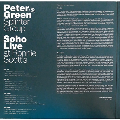 Peter Green Splinter Group - Soho Live At Ronnie Scott's