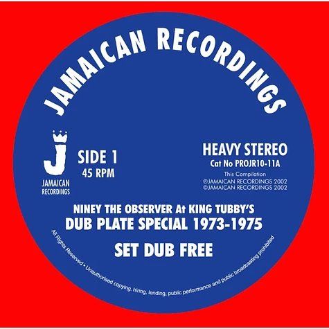 Niney The Observer - Set Du Free / Dub Born Free