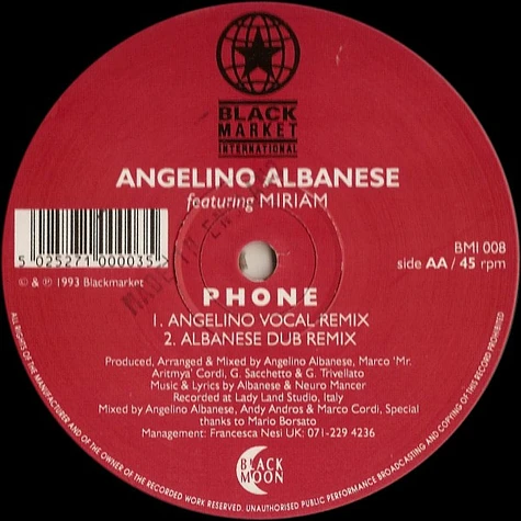 Angelino Albanese Featuring Miriam - Phone