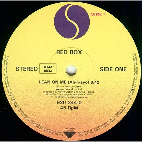 Red Box - Lean On Me