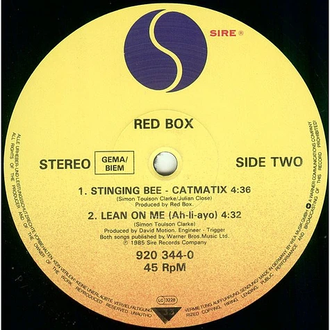 Red Box - Lean On Me