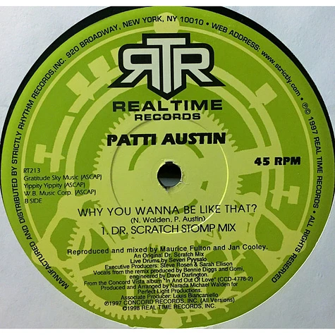 Patti Austin - Why You Wanna Be Like That?